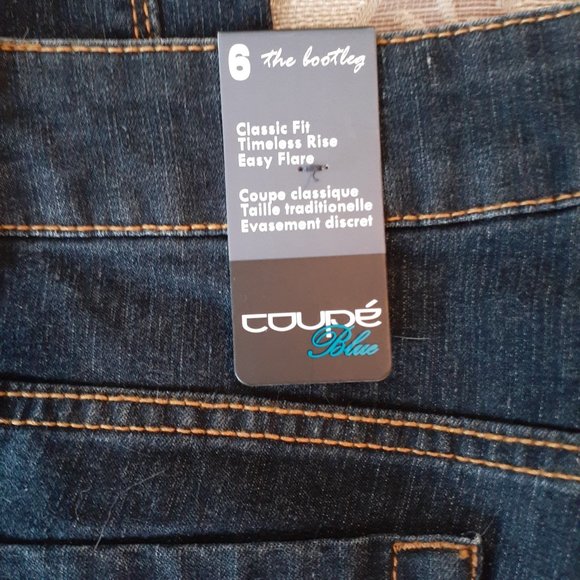Gap Coupe Blue Women's Dark Washed Jeans Bootcut Tummy Control - Size 6 - NWT - Picture 10 of 13